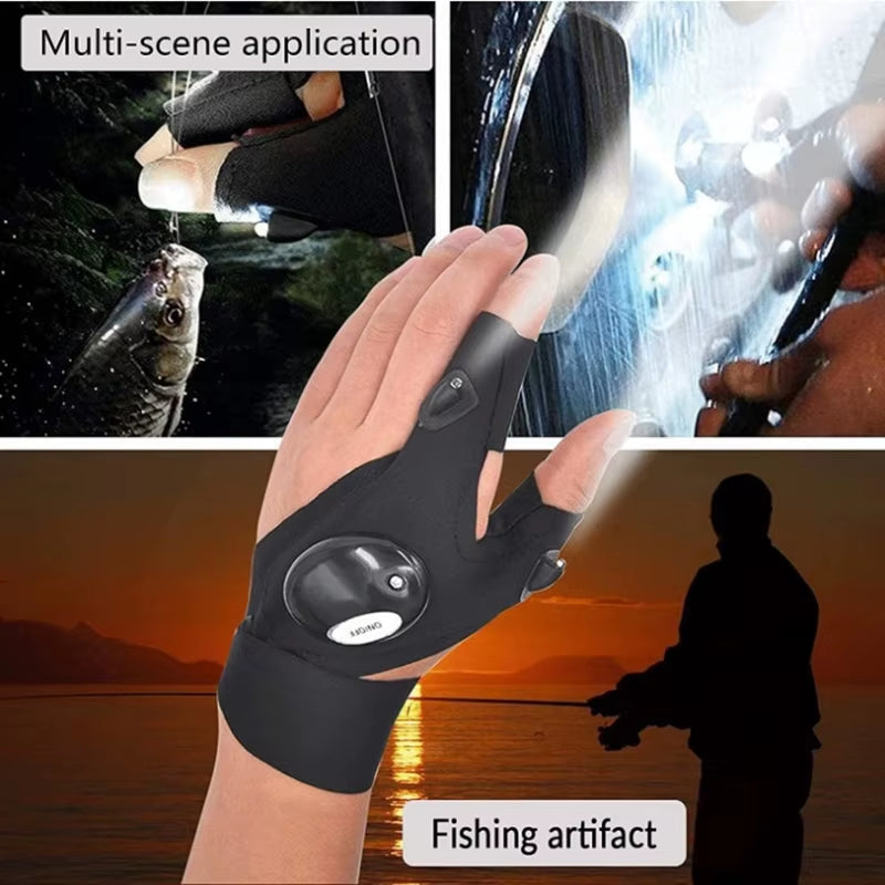 Global Essentials LED Flashlight Luminous Gloves