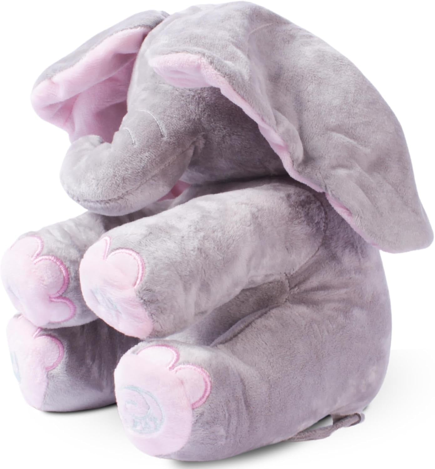 Kaia Interactive Animated Singing & Peek-A-Boo Plush Elephant Stuffed Animal W/Floppy Ears - Easter Basket Stuffers for Toddler - Musical Baby Toy - Baby Easter Gift for Kids, Battery Included