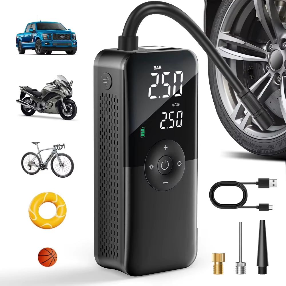 Global Essentials Portable Electric Tire Inflator 